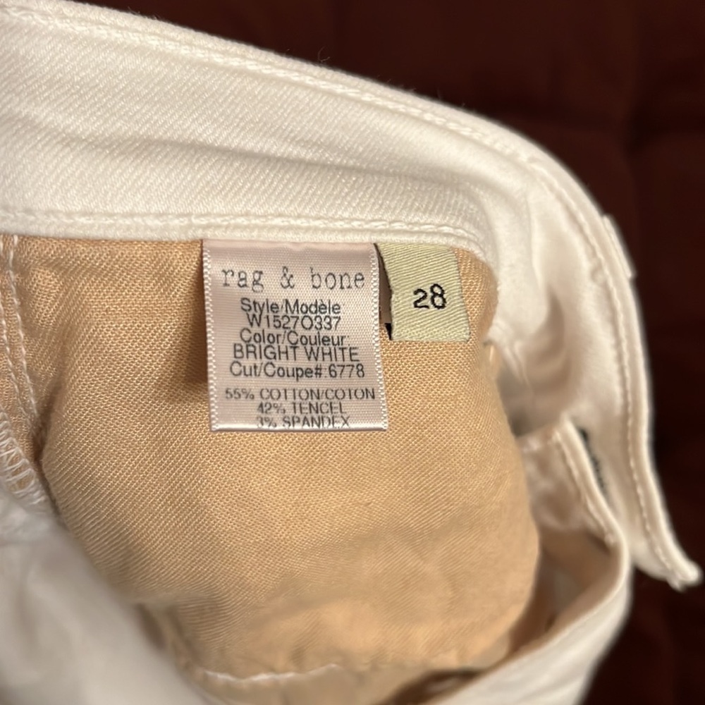 Rag and bone zipper Capri white Jean - Picture 6 of 6